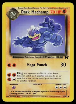 Pokemon Card - Dark Machamp Team Rocket 27/82 Rare - Image 1