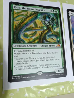 4x MTG Oversized Jumbo Cards Dragon Set Kura, Ao, Kairi, Atsushi Magic The Gathe - Image 5
