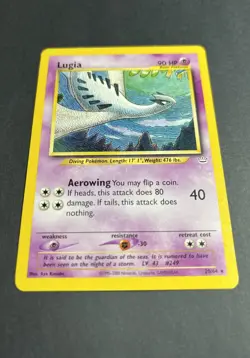 Pokemon TCG Lugia Neo Revelation 20/64 Rare Regular 90HP Card 2000 - Image 2