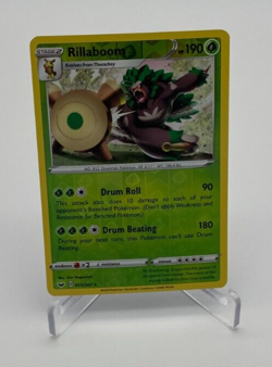 Pokemon Trading Card Game TCG Sword & Shield Reverse Holo Rillaboom 015/202 - Image 1