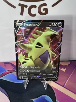 Pokemon TCG Tyranitar v Fusion Strike Holo Ultra Rare Card 158/264 - Image 2