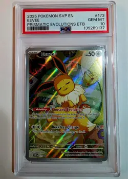2025 Pokemon SVP EN-SV 🐹 Black Star ETB Promo 🐹 173 Eevee 🐹 PSA 10!! 💎 - Image 1