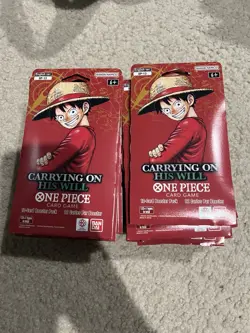 One Piece TCG - Lot of 11 - Carrying on His Will Sleeved Booster OP-13 English - Image 1