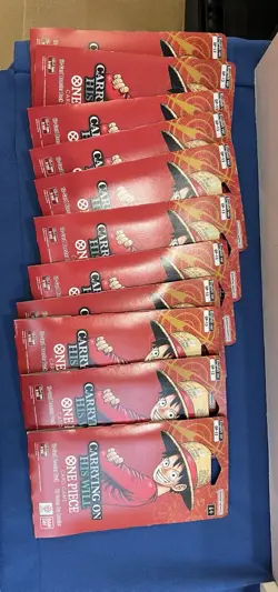One Piece TCG - Lot of 11 - Carrying on His Will Sleeved Booster OP-13 English - Image 2