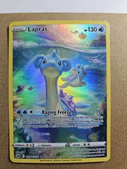 Pokemon TCG Lapras Crown Zenith: Galarian Gallery Ultra Rare Card GG05/GG70 - Image 1