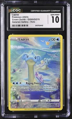 Lapras GG05/GG70 - Galarian Gallery: Crown Zenith CGC 10 GEM MINT - Image 1
