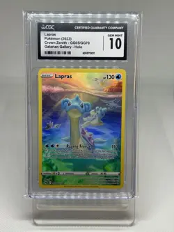 Pokemon Sword & Shield Crown Zenith Lapras Galarian Gallery GG05/GG07 FA CGC 10 - Image 1