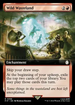 MTG Wild Wasteland - Foil - Extended Art, Fallout, Lightly Played, English - Image 1