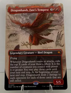 MTG Dragonhawk, Fate's Tempest (Borderless) - Bloomburrow - Image 1