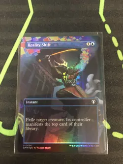 MTG Magic The Gathering Reality Shift Foil Borderless Blue Instant Commander - Image 1