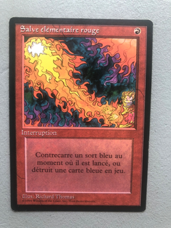Mtg Carte Magic Fbb Red Elemental Blast Foreign Black Border French LP - Image 1