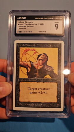 MTG Unlimited Unholy Strength CGC 9 Mint Holy Strength CGC 6.5 EX/NM+ Lot of 2 - Image 2