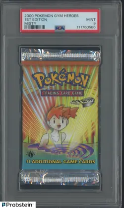 2000 Pokemon Gym Heroes 1st Edition Misty PSA 9 MINT - Image 1