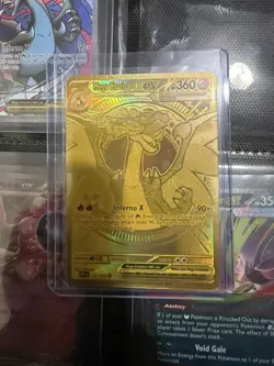 2025 Pokemon Phantasmal Flames Mega Charizard X EX Gold 130 PSA 10 Potential - Image 1