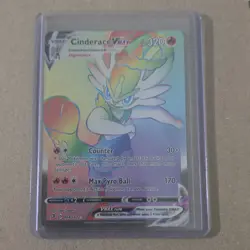 Pokemon Cinderace VMAX Secret Rare 194/192 Rebel Clash Holo TCG Card - Image 1