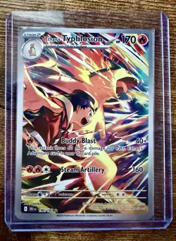 Ethan's Typhlosion Pokemon TCG Destined Rivals HOLO 190/182 Illustration Rare NM - Image 1