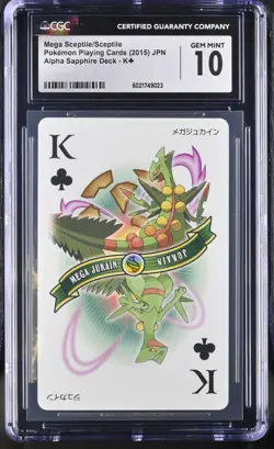 (CGC 10) Pokemon Card - 2015 Mega Sceptile King of Clubs - Alpha Sapphire Poker - Image 1