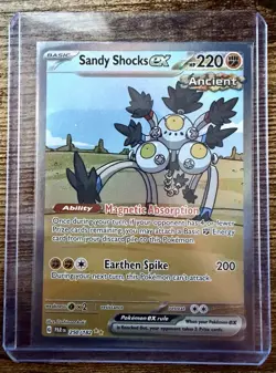 Pokemon TCG Sandy Shocks ex 250/182 SV04: Paradox Rift Holo SIR NM+ - Image 1
