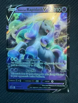 Galarian Rapidash V SWSH111 NM Promo Rare Pokemon Card - Image 1