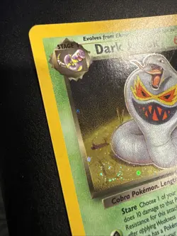 Pokemon Dark Arbok 1st Edition Holo Rare Card 2/82 Vintage 1999-23000 “ERROR” - Image 2