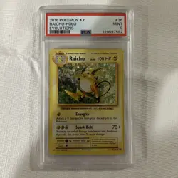 Pokemon TCG Raichu Holo Rare Card 36/108 Evolutions Mint Condition PSA 9 - Image 1