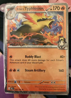 Pokemon 2025 Destined Rivals Ethan's Typhlosion Prerelease Deck-Sealed & Stamped - Image 1