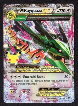 Pokemon M Rayquaza EX Celebrations Classic Collection Holo 76/108 NM - Image 3