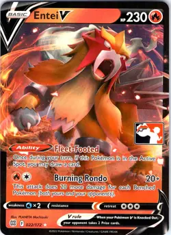 Entei V 022/172 Prize Pack Series Cards Pokemon TCG NM - Image 1