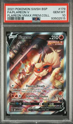 PSA 10 Flareon SWSH179 Pokemon TCG Flareon VMAX Premium Collection Promo Nm Mint - Image 1