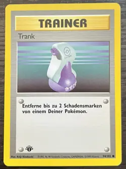1st Edition GERMAN Potion Pokemon TCG WOTC Base Set MINT - Image 1