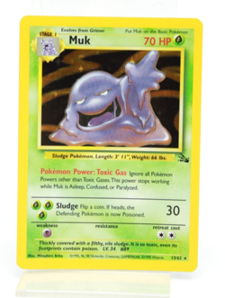 Pokemon Karte Muk 13/62 Fossil 1. Edition Holo Foil Rare Vintage WOTC EX 1999 - Image 1