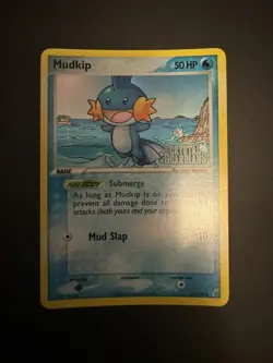 Pokemon TCG Mudkip 57/100 EX Crystal Guardians Reverse Holo Stamped Near Mint - Image 1