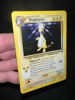 Ampharos 1/111 Neo Genesis Unlimited Holo Rare Swirl English Vintage Pokemon NM - Image 4