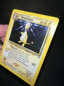 Ampharos 1/111 Neo Genesis Unlimited Holo Rare Swirl English Vintage Pokemon NM - Image 5