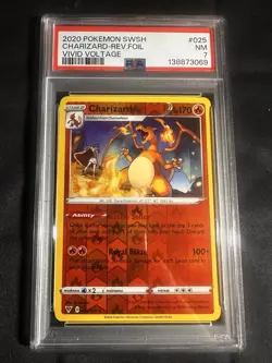 2020 Pokemon Vivid Voltage - Charizard Reverse Holo #025 - PSA 7 - Image 1