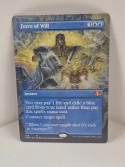 Force of Will #418 · Dominaria Remastered · Borderless · Non-Foil · Mythic Rare - Image 1