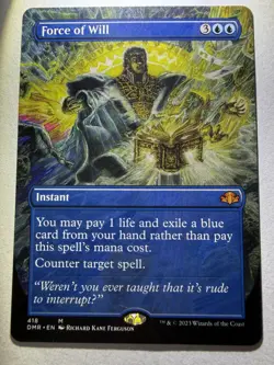 Force of Will #418 · Dominaria Remastered · Borderless · Non-Foil · Mythic Rare - Image 2