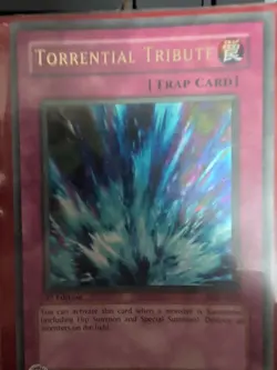Yu-Gi-Oh Torrential Tribute LON-025 1st Edition Vintage Trap Card - Image 1