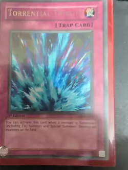 Yu-Gi-Oh Torrential Tribute LON-025 1st Edition Vintage Trap Card - Image 5