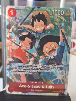 One Piece Ace & Sabo & Luffy (Alternate Art) - OP13-007 - SR - English - Image 1