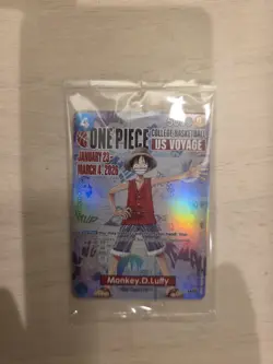 Bandai One Piece CCG Monkey.D.Luffy US Voyage Promo Holo P-055 5000 Power - Image 5