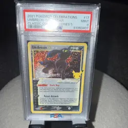 2021 POKEMON CELEBRATIONS CLASSIC COLLECTION #17 UMBREON-GOLD STAR PSA 9 - Image 1