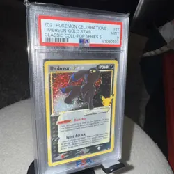 2021 POKEMON CELEBRATIONS CLASSIC COLLECTION #17 UMBREON-GOLD STAR PSA 9 - Image 3