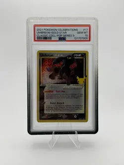 2021 Pokemon Celebrations Umbreon Gold Star #17 PSA 10 - Image 1