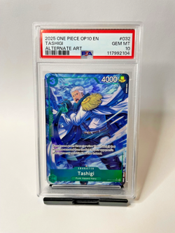 One Piece English Tashigi OP10-032 Royal Blood Parallel SR PSA 10 Gem Mint - Image 1