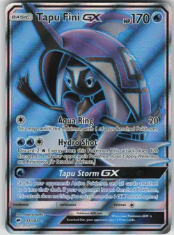 Pokemon TCG Tapu Fini GX (Full Art) Ultra Rare SM - Burning Shadows 133/147 - Image 1