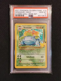 Pokemon Venusaur Celebrations Classic Collection English PSA 10 Gem Mint Holo - Image 1