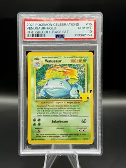 PSA 10 Venusaur Holo 15/102 Pokemon Celebrations: Classic Collection ENGLISH GEM - Image 1