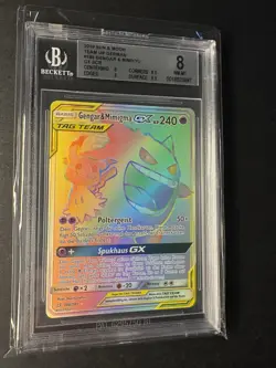 Gengar & Mimikyu GX PSA 8 BGS GEM MINT Secret Rare 186/181 Team Up Pokemon Card - Image 3