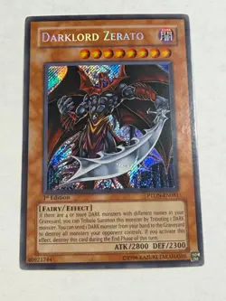 Yugioh Darklord Zerato PTDN-EN081 Secret Rare 1st Edition MP - Image 1